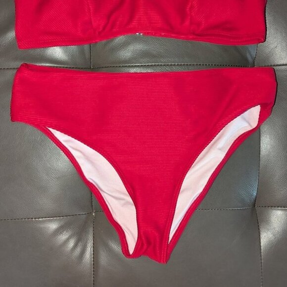 *3 FOR $9* Solid Removable Lightly Padded Cups Adjustable Strap 2 Piece Bikini - Picture 5 of 6